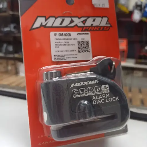 [MSECAN013] CANDADO DE SEGURIDAD PARA DISCO CON ALARMA 4.5V 110DB - CM-08 - MOXAL - CHINA